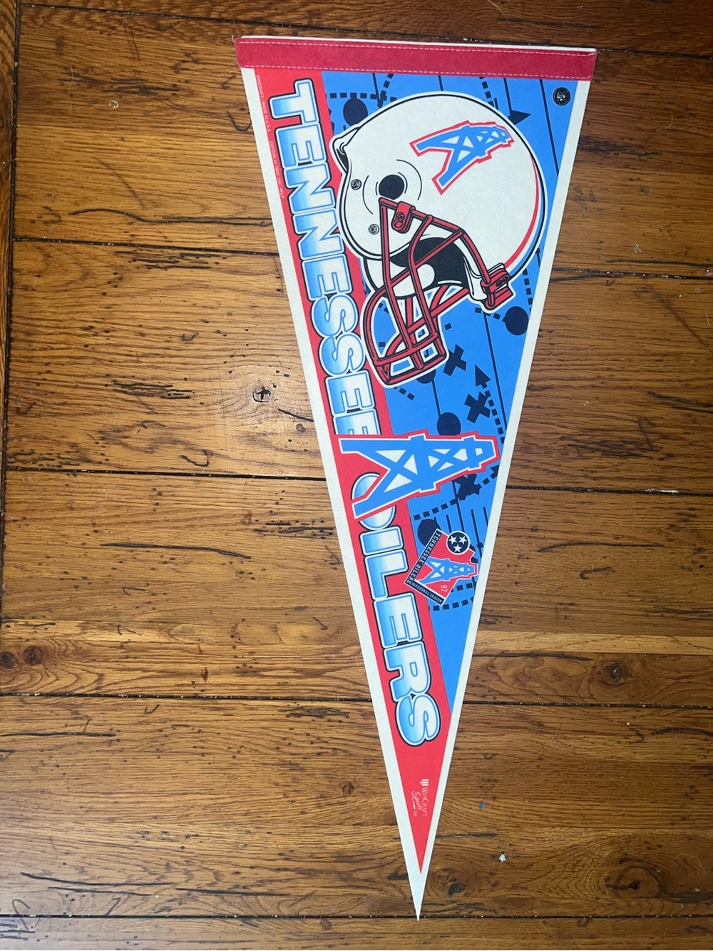 Tennessee Oilers Blue and Red Pennant Banner - Team Party Decor